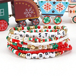 9 шт. рождественские эластичные браслеты из акрила&nbsp;QX4351-7