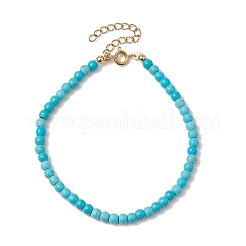2 braccialetti di perline turchesi sintetici&nbsp;BJEW-JB11417
