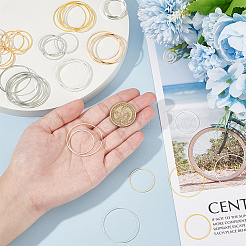 80 шт. 8 стиля латунных звеньевых колец&nbsp;KK-AN0001-13