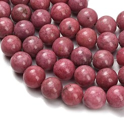 Природные родонит бисер нитей&nbsp;G-F820-K06-10mm