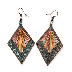 Orecchini pendenti con rombo vintage bohémien&nbsp;EJEW-I261-02R