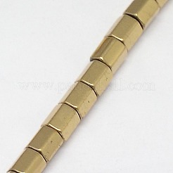 Electroplate non magnetici ematite sintetico fili di perline&nbsp;G-J166-3x3mm-03