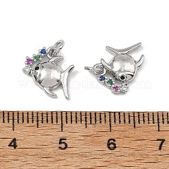 Shegrace Messing-Anhänger mit bunten Zirkonia&nbsp;XGRQ3P154-591P