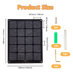 Прозрачная коробка для памятных монет из акрила и фетра ODIS-WH0061-37B-02