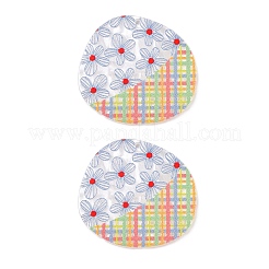 Акриловые подвески с принтом в клетку&nbsp;OACR-T028-05D