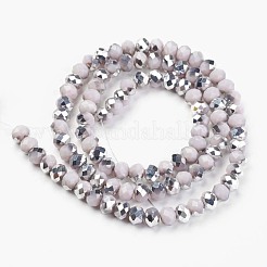 Гальванические непрозрачные стеклянные бусины&nbsp;EGLA-A034-P6mm-M10