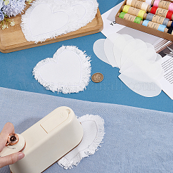 6 bolsa de parches de tela bordados en blanco de poliéster para coser&nbsp;PATC-PH0001-86B