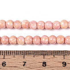 Chapelet de perles en verre baking paint&nbsp;DGLA-N016-4mm-M