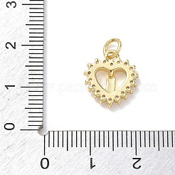 Ciondoli religiosi in ottone micro pavé con zirconi cubici trasparenti&nbsp;KK-L268-020G-08