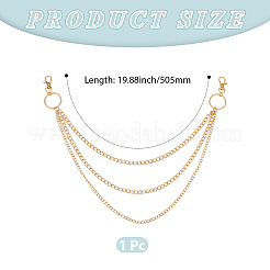 1 pz. Catena intrecciata in lega&nbsp;AJEW-CY0002-25G