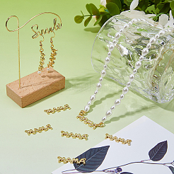 8 шт. подвески-коннекторы с надписью «мама» из латуни с микропаве из прозрачного кубического циркония на День матери&nbsp;KK-DC0004-96