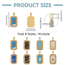 8 шт. 8-цветное ионное покрытие (IP) из нержавеющей стали 304 подвески&nbsp;STAS-DC0016-24