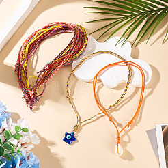 12 collana in cordino di poliestere e spandex di 12 colori&nbsp;AJEW-TAC00070