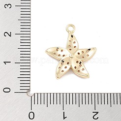 Messingpflaster klare Zirkonia Anhänger&nbsp;X-KK-Z061-09G-01