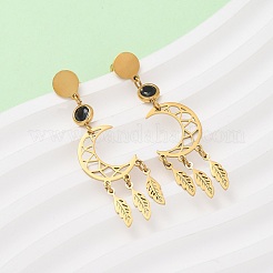 Серьги-гвоздики из нержавеющей стали 304&nbsp;EJEW-F393-08G