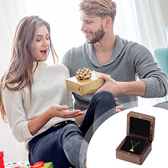 Magnetische Geschenkbox zur Aufbewahrung von Schmuckanhängern aus Holz&nbsp;CON-WH0095-78A