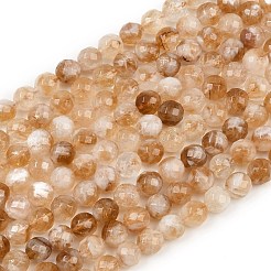 Нити из нагретых натуральных цитриновых бусин&nbsp;G-D359-A01-8mm