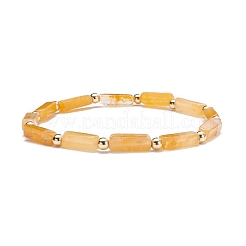 Bracelet extensible perles rectangle pierres naturelles&nbsp;BJEW-JB07506
