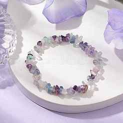 Braccialetti per bambini con perline di fluorite naturale&nbsp;BJEW-JB10611-06