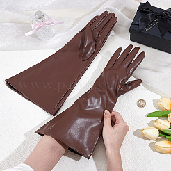 1 paire de gants longs en cuir PU à doigts entiers&nbsp;AJEW-CL0005-12A