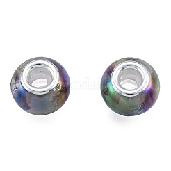 Perle europee acriliche trasparenti a foro largo&nbsp;PACR-N014-019