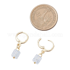 6 пара серег-колец из латунного стекла с потрескивающим эффектом&nbsp;EJEW-JE06616