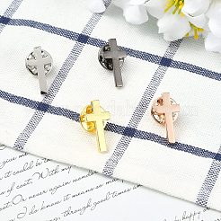 4 broche de latón cruzado de 4 colores&nbsp;JEWB-CJ0003-54