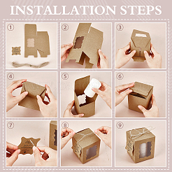 Geschenkverpackungsboxen aus Karton&nbsp;LS-CON-WH0089-262A