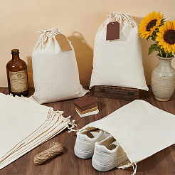 12 bolsa rectangular de algodón con cordón&nbsp;ABAG-DR0001-19