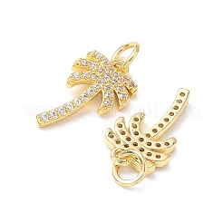 Латунные микропаве прозрачные подвески с фианитом&nbsp;KK-L253-11G