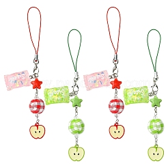 2 Stück Handy-Tragegurt aus Acryl&nbsp;HJEW-YW00339-01