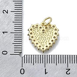 Латунные микропаве прозрачные подвески с фианитом&nbsp;KK-V010-03G-02