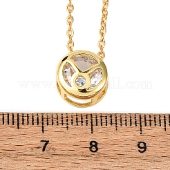 Colliers à chaîne avec pendentif constellation en laiton et zircone cubique pavée&nbsp;LS-NJEW-D334-01G-03