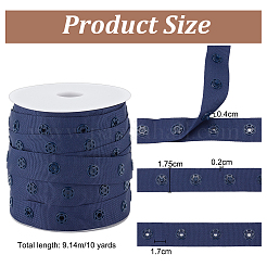 10 ярд полиэстеровой ленты для пришивания кнопок&nbsp;DIY-OC0012-96B