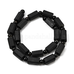 Fili di perle di tormalina nera naturale&nbsp;GG-CBA2D5B-A01-8x12mm