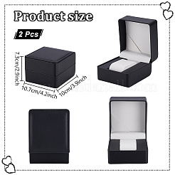 2 шт. коробки для хранения часов из искусственной кожи с бархатной подкладкой&nbsp;CON-PH0003-22