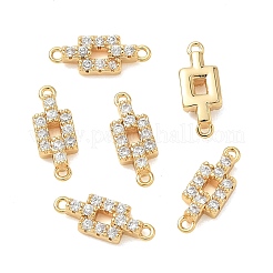 Verbindungsanhänger mit Mikropavé aus Messing mit durchsichtigen Zirkonia-Steinen&nbsp;XGRQ3D050-505G