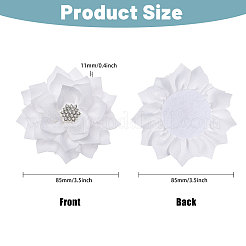 Цветочная шифоновая ткань с аксессуарами из стразов&nbsp;FIND-WH0159-97