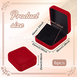 Boîte de rangement pour badges en plastique floqué&nbsp;CON-WH0105-04C