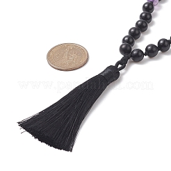 Collana buddista di gemme miste naturali e sintetiche e legno&nbsp;NJEW-JN04304