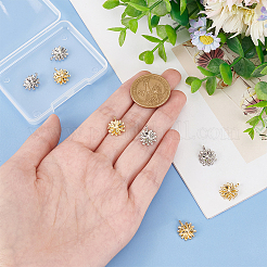 8 шт. 2-х цветные подвески из латуни с покрытием на стойке&nbsp;KK-BC0010-38