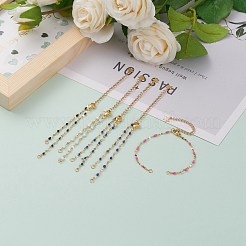 Pvd вакуумное покрытие 304 нержавеющая сталь звено цепи браслет изготовление&nbsp;AJEW-JB00870