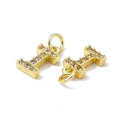 Echte 18 Karat vergoldete Messing Micro Pave klare Zirkonia Charms&nbsp;KK-E068-VB452-I