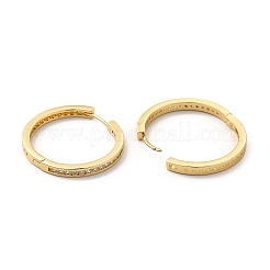 Серьги-кольца из прозрачного кубического циркония EJEW-F302-02G