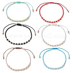 6 bracelet en perles de verre tressées&nbsp;BJEW-JB11419
