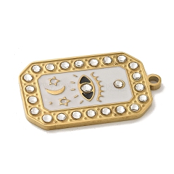 Подвески из нержавеющей стали 304 со стразами&nbsp;STAS-I322-82G-A