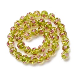 Светящиеся бусины ручной работы из искусственного песка в технике лэмпворк&nbsp;LAMP-B028-03M-10mm