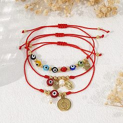 3 браслет с подвеской в виде Девы Марии из латуни и нержавеющей стали 304&nbsp;BA3044-1