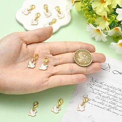Decorazioni pendenti in lega smaltata 10 pz&nbsp;HJEW-YW00355