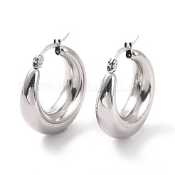 Boucles d'oreilles créoles épaisses en acier inoxydable 304 anti-ternissement pour femmes&nbsp;X-EJEW-F280-06C-P